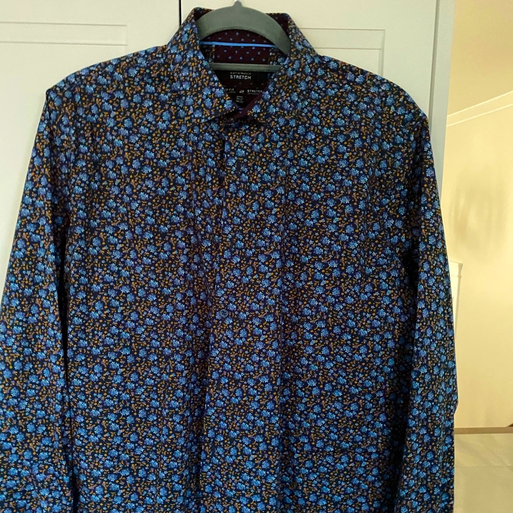 Long sleeve performance stretch shirt for men